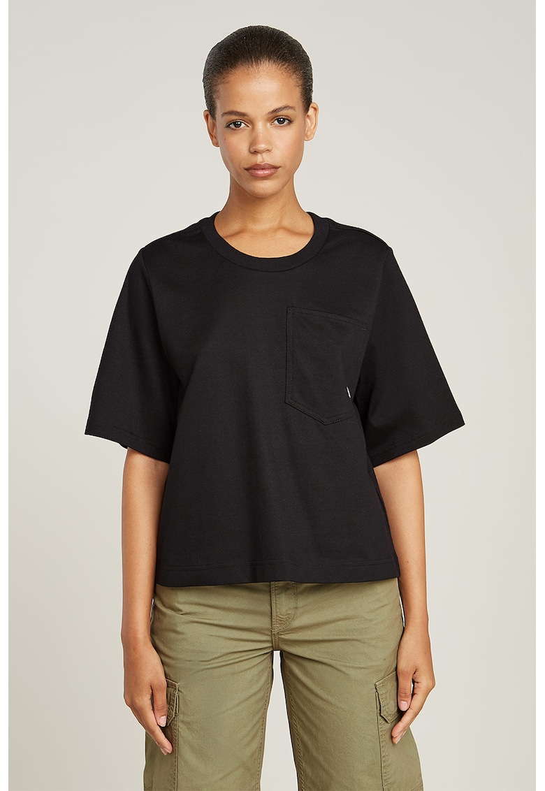 Tricou lejer cu buzunar pe piept