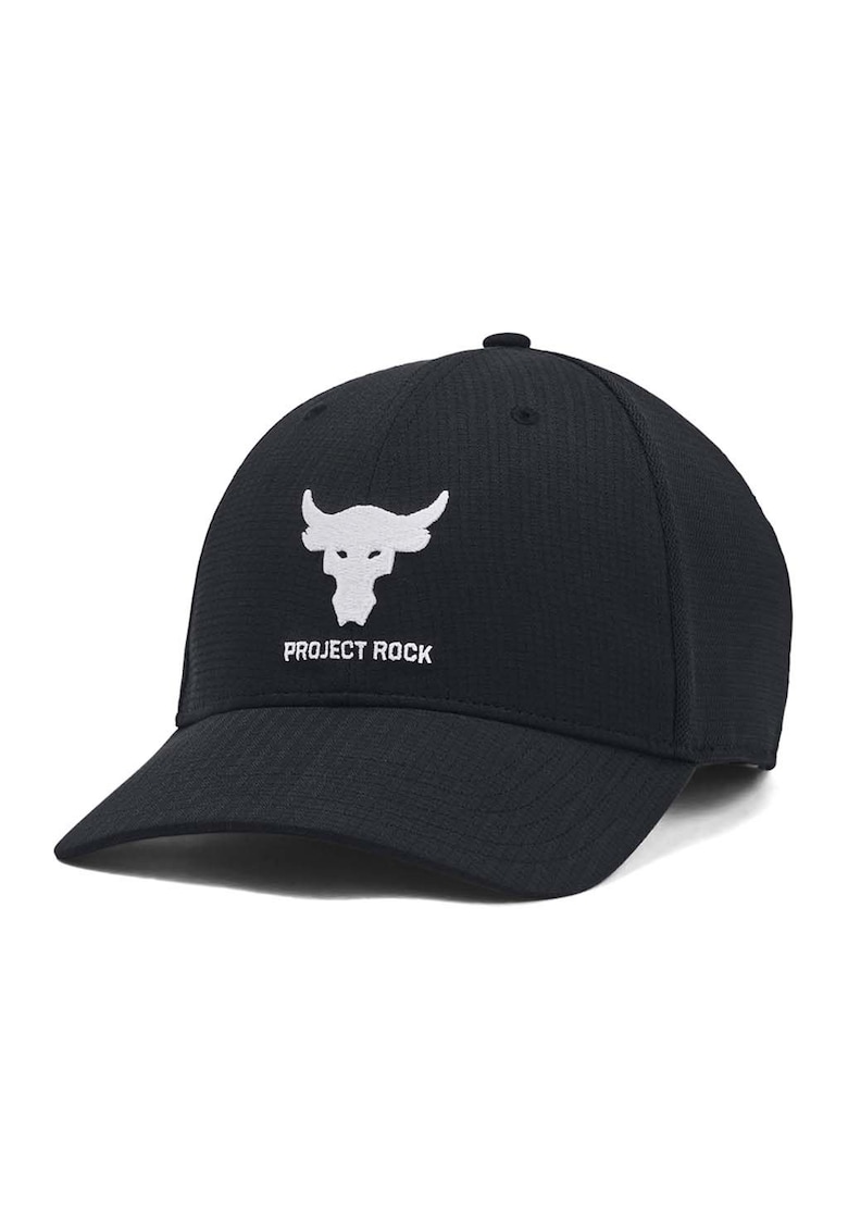 Under Armour Sapca cu capsa pe partea din spate pentru antrenament Project Rock - Alb/Negru stins