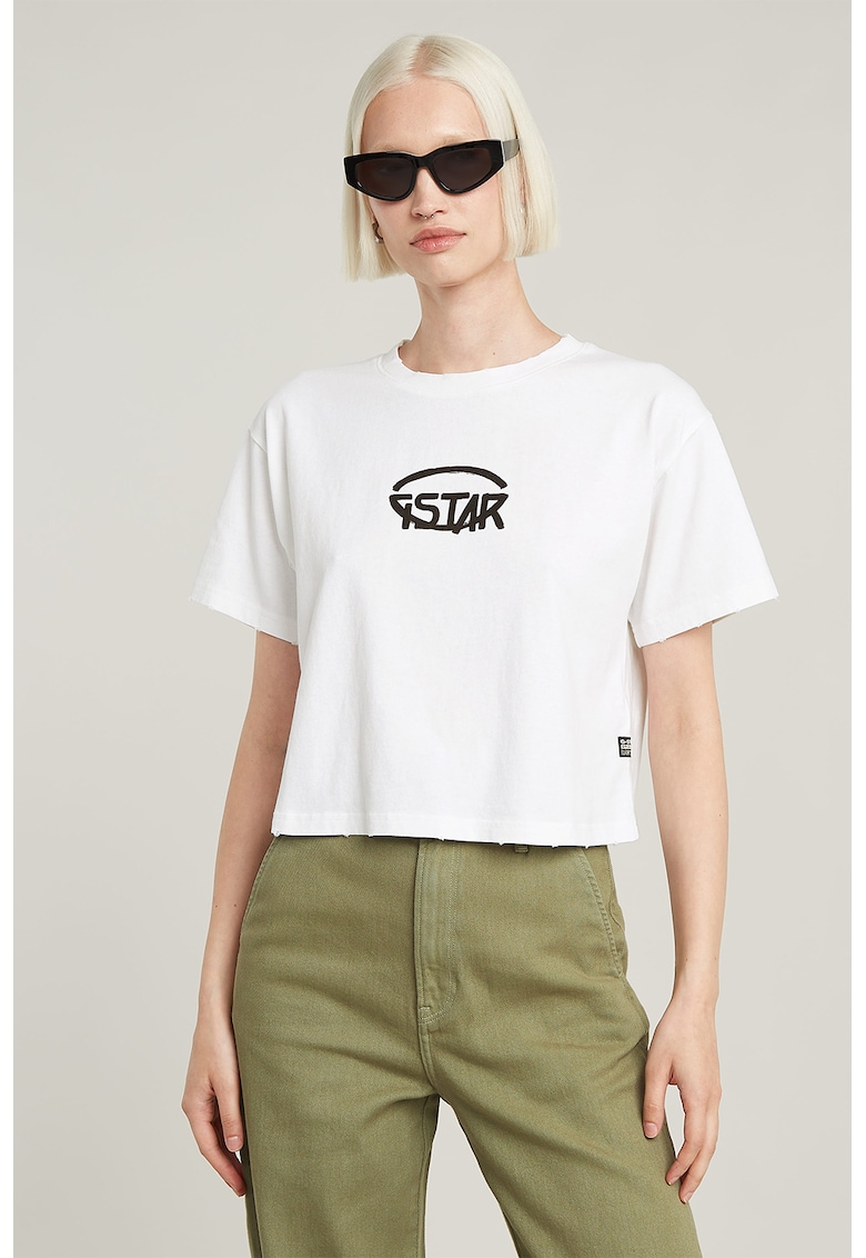 Tricou crop din bumbac organic