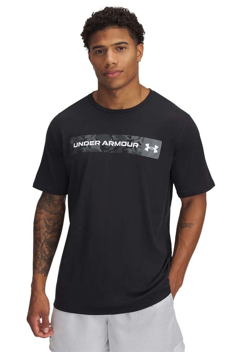 Tricou cu imprimeu logo pentru fitness Camo