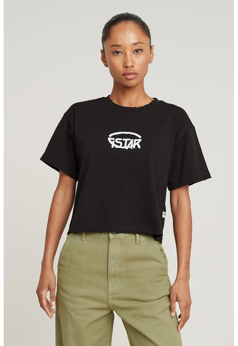 Tricou crop din bumbac organic