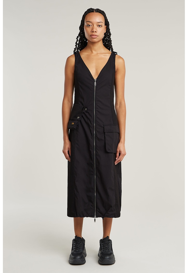 Rochie cu decolteu in V si fermoar Rochie cu decolteu in V si fermoar