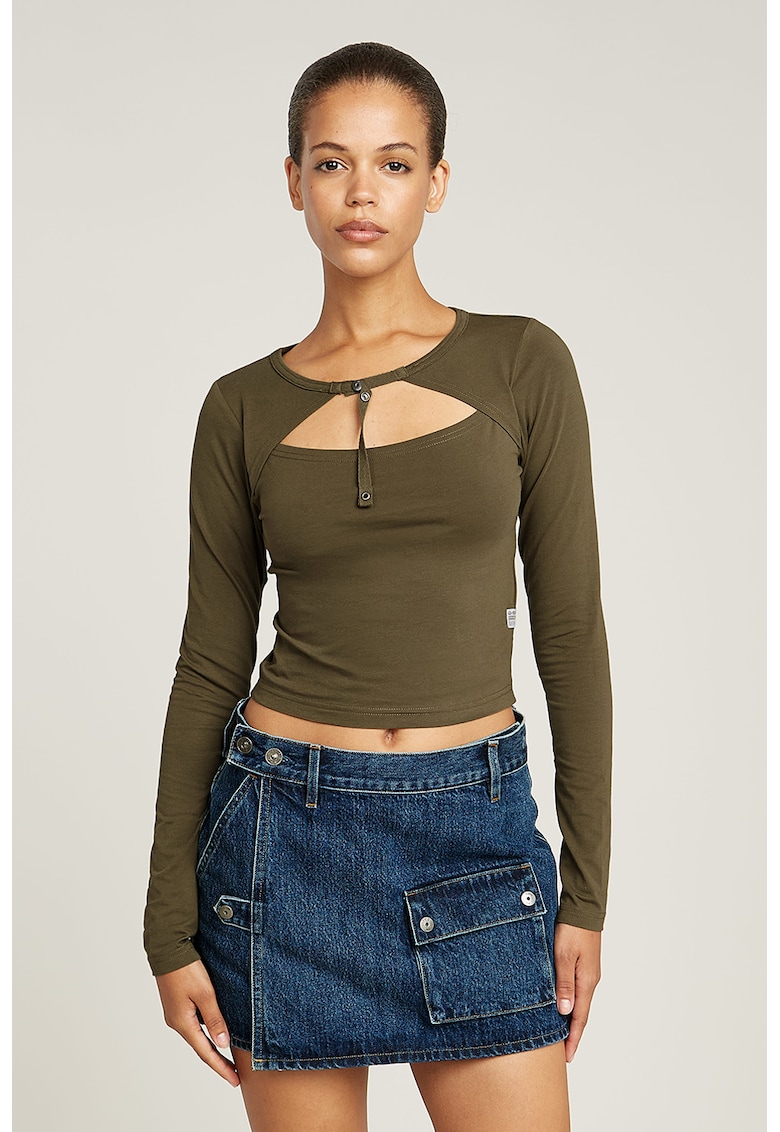 Bluza din amestec de bumbac organic cu design 2in1