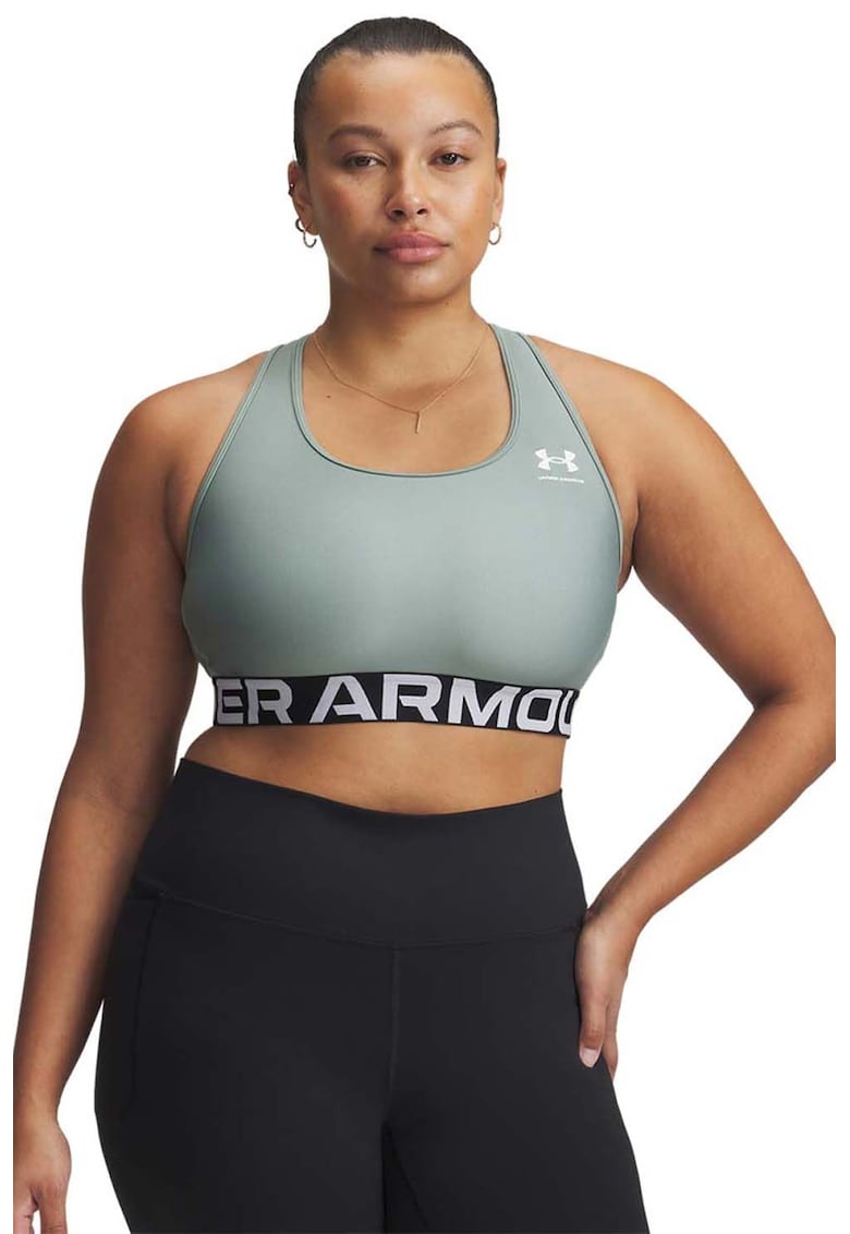 Bustiera cu decupaj pe partea din spate cu logo - pentru antrenament Authentics