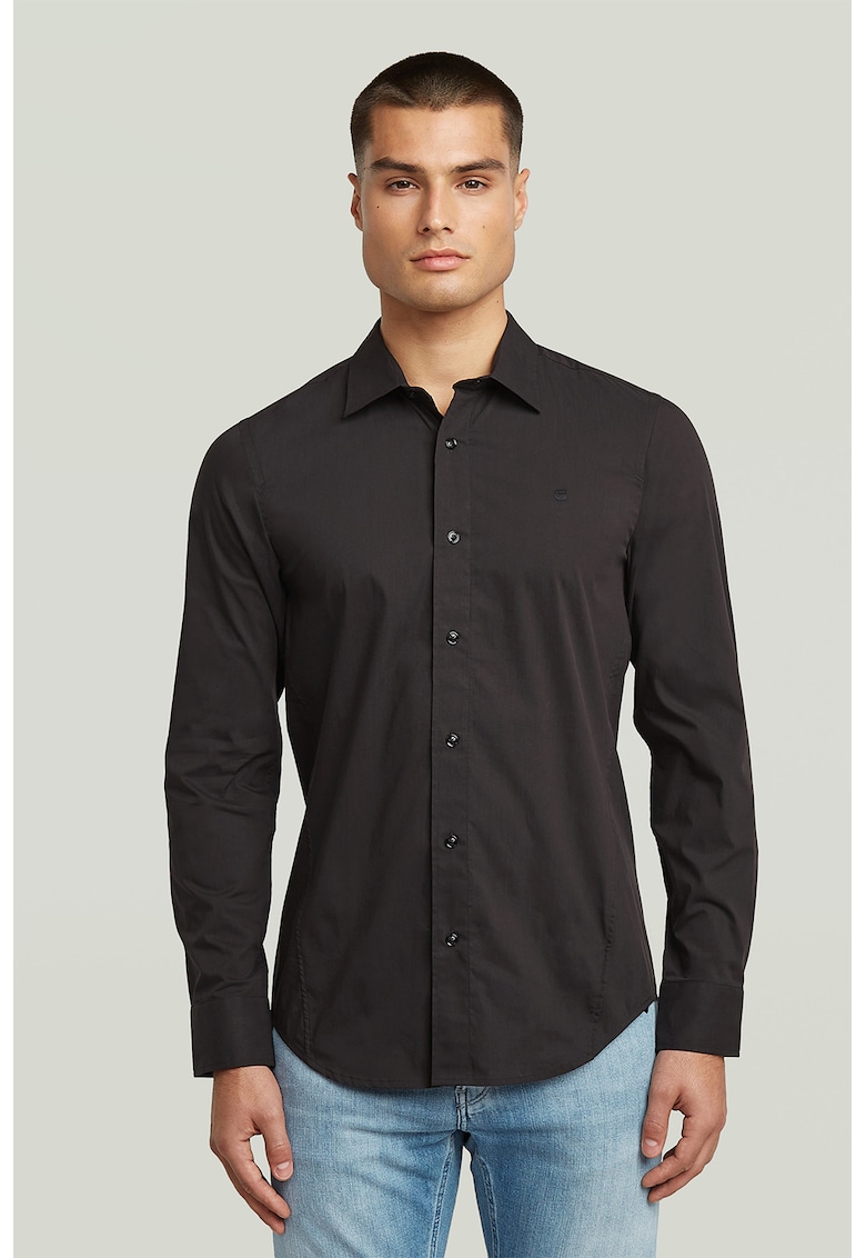 Camasa din amestec de bumbac organic cu guler ascutit