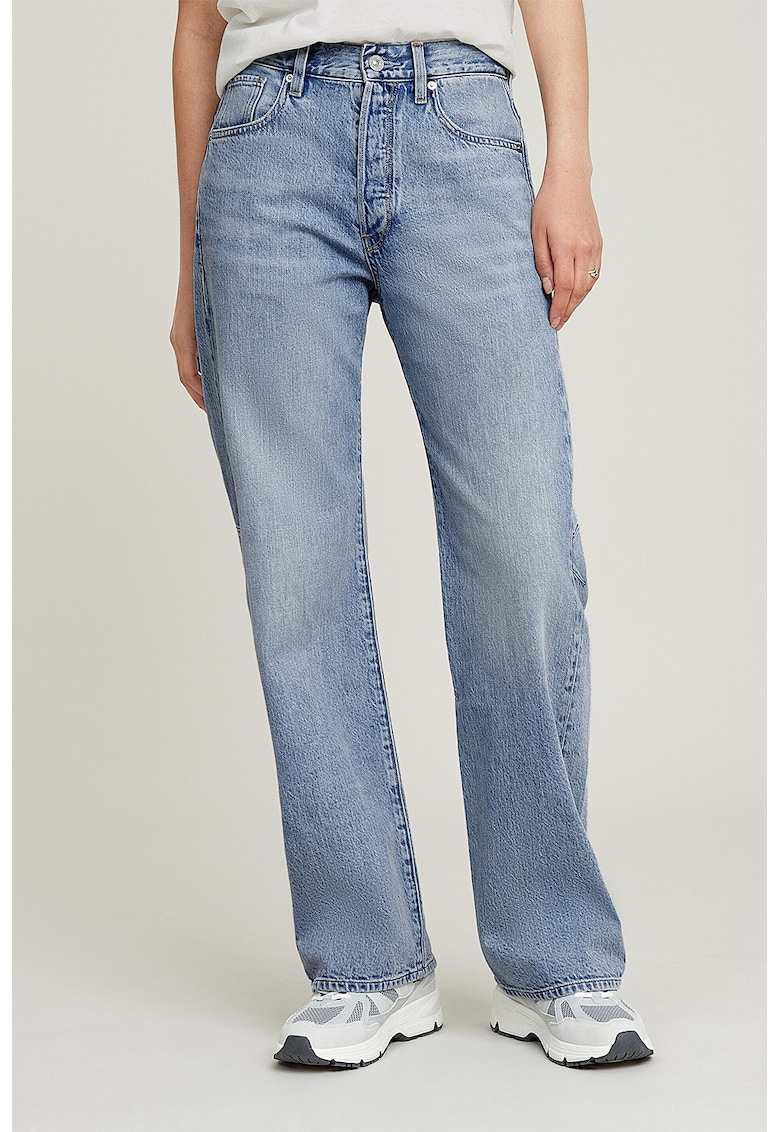 Blugi cu croiala ampla si talie medie