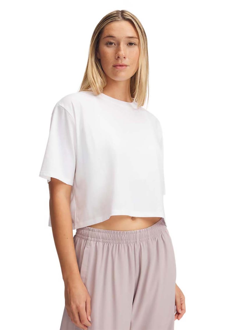 Tricou crop din amestec de bumbac Rival