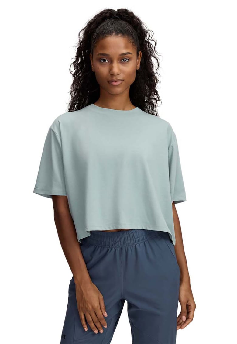 Tricou crop din amestec de bumbac Rival