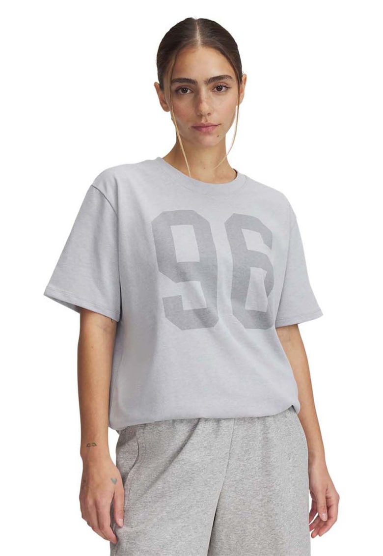 Tricou din amestec de bumbac cu imprimeu - pentru fitness