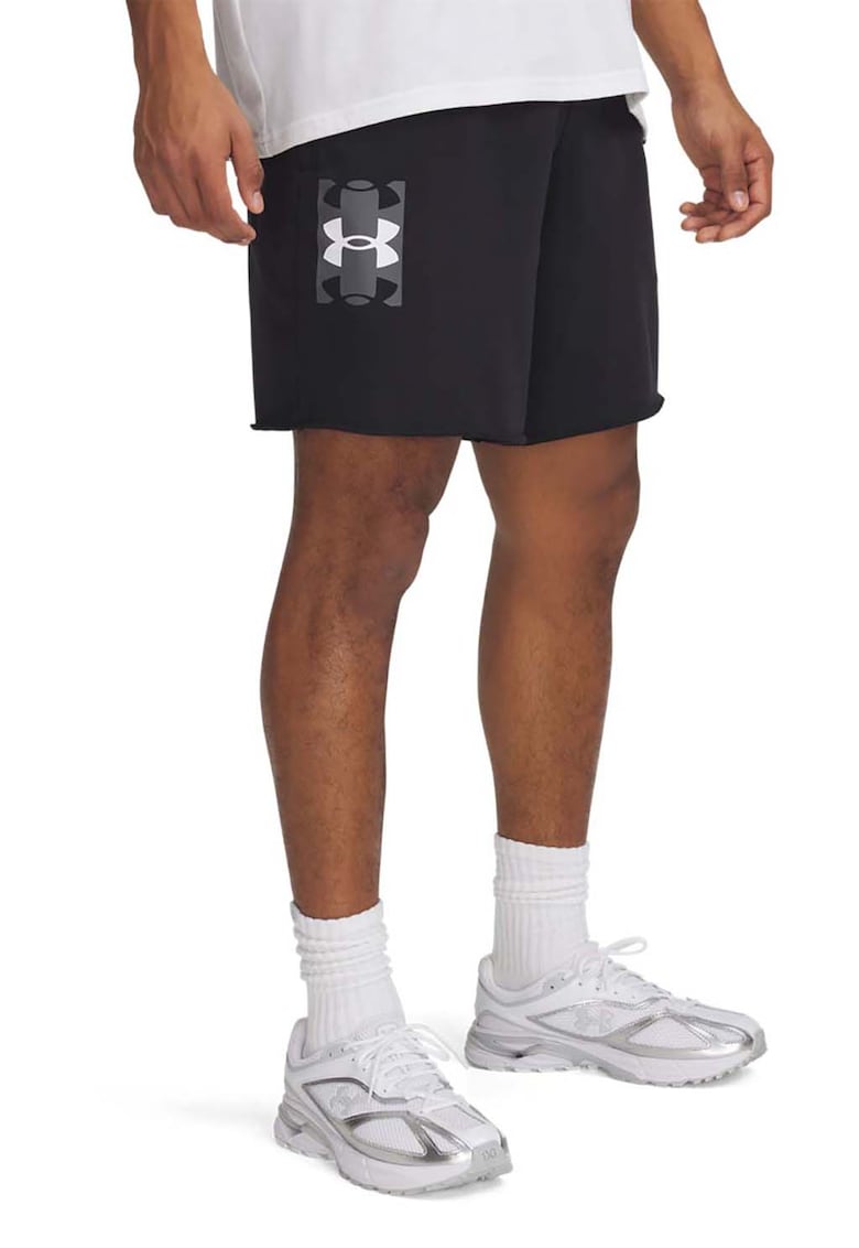 Pantaloni scurti din amestec de bumbac cu snur in talie