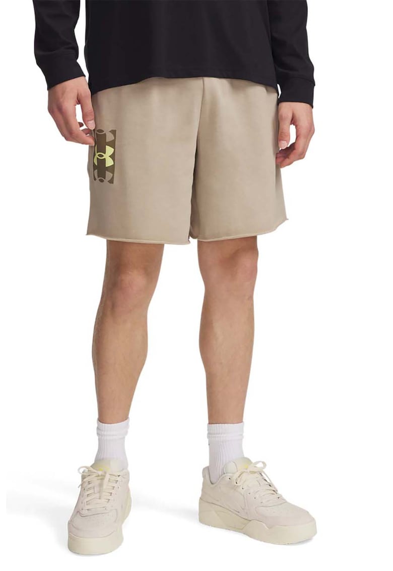 Pantaloni scurti din amestec de bumbac cu snur in talie