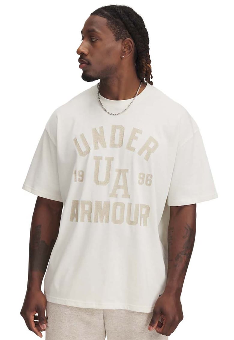 Tricou supradimensionat din amestec de bumbac cu logo