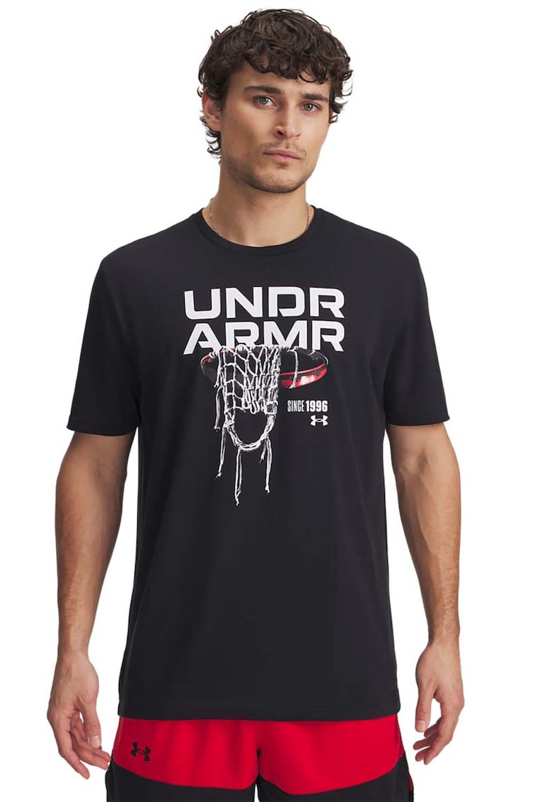 Tricou din amestec de bumbac cu imprimeu pentru baschet