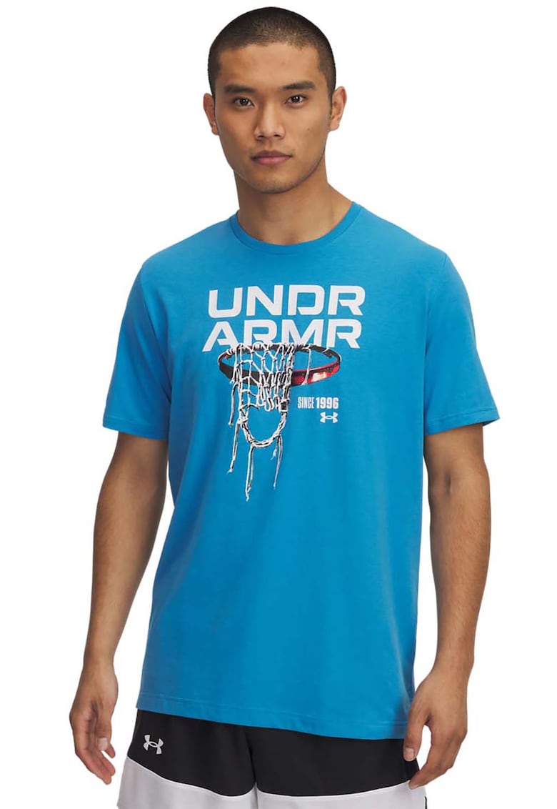 Tricou din amestec de bumbac cu imprimeu pentru baschet