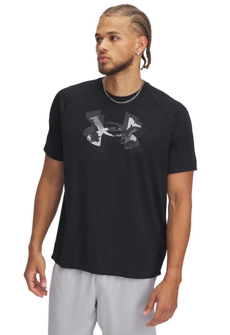 Under Armour Tricou cu maneci raglan - pentru antrenament - Negru/Gri antracit