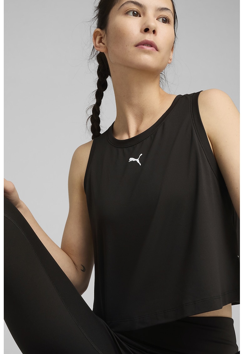 Top crop pentru fitness - Negru