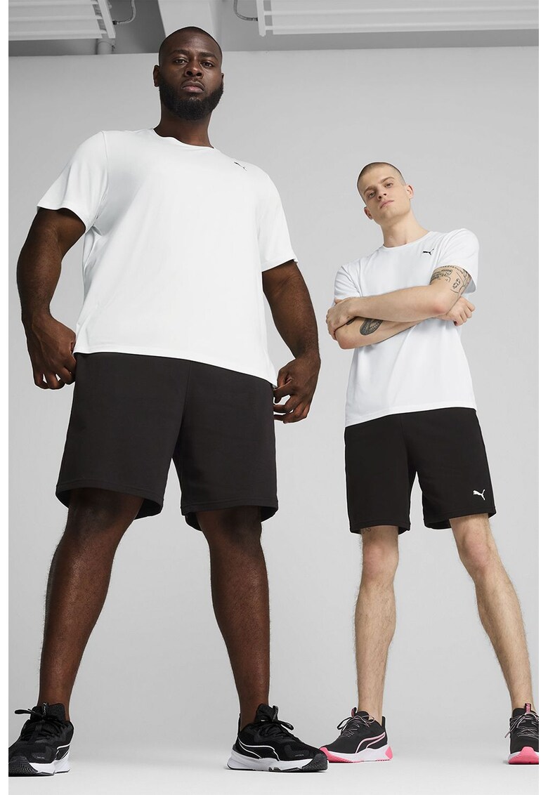 Pantaloni scurti cu logo - pentru fitness - Negru