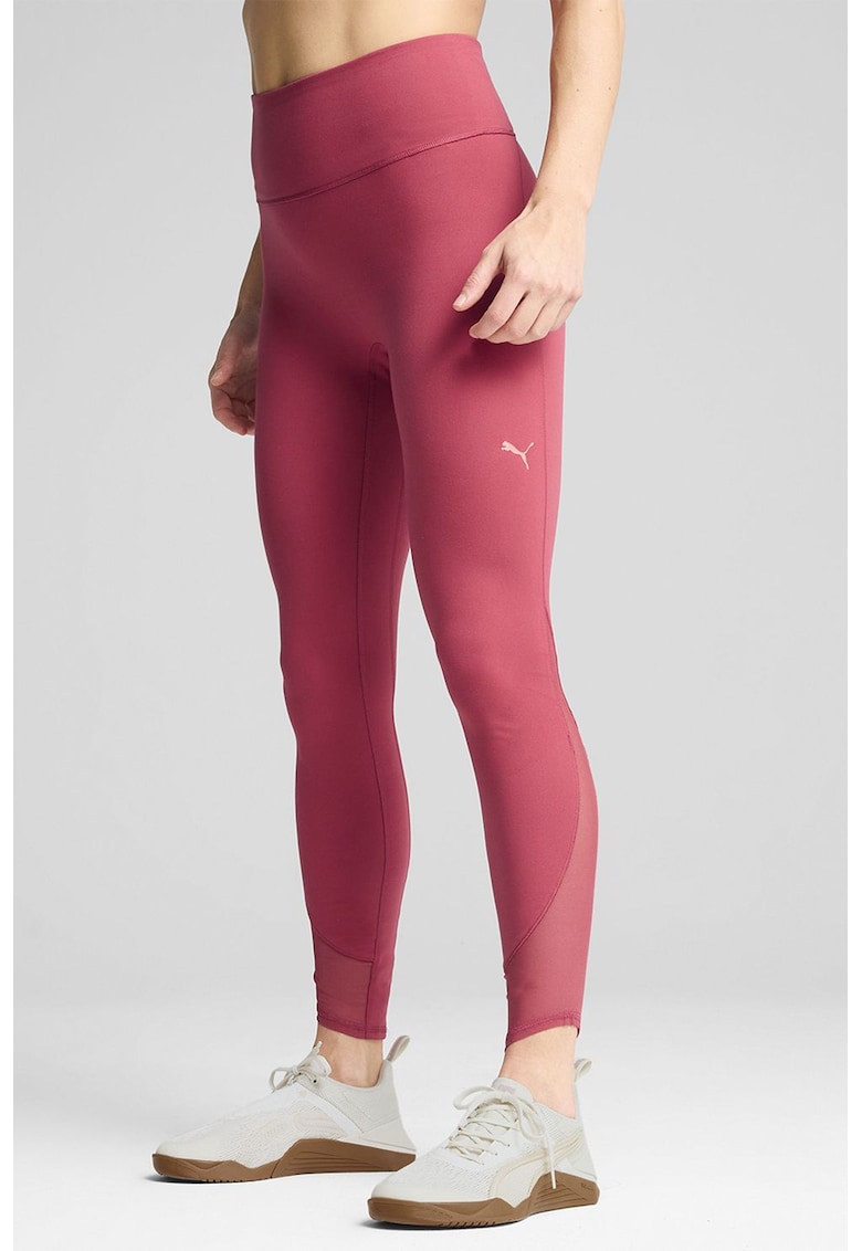 Colanti cu talie inalta si insertii din plasa - pentru fitness