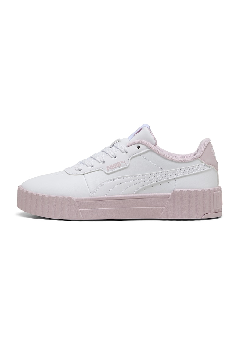 Pantofi sport cu sireturi SoftFoam - Alb/Roz prafuit