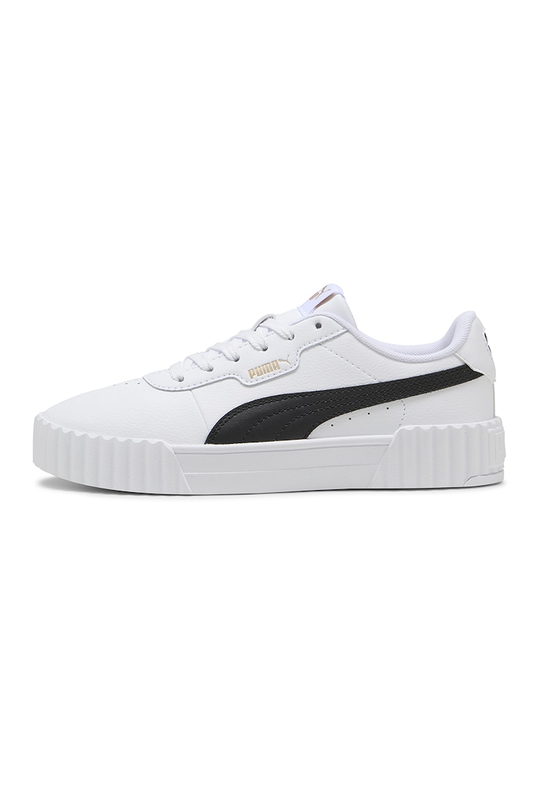 Puma Pantofi sport Carina 3.0 de piele cu insertii de piele - Alb/Negru