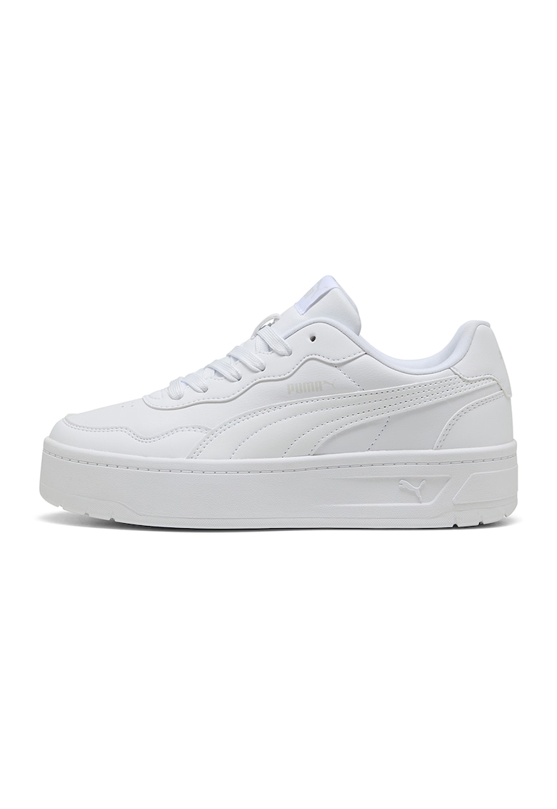 Pantofi sport Court Lally Skye flatform de piele ecologica - Alb optic