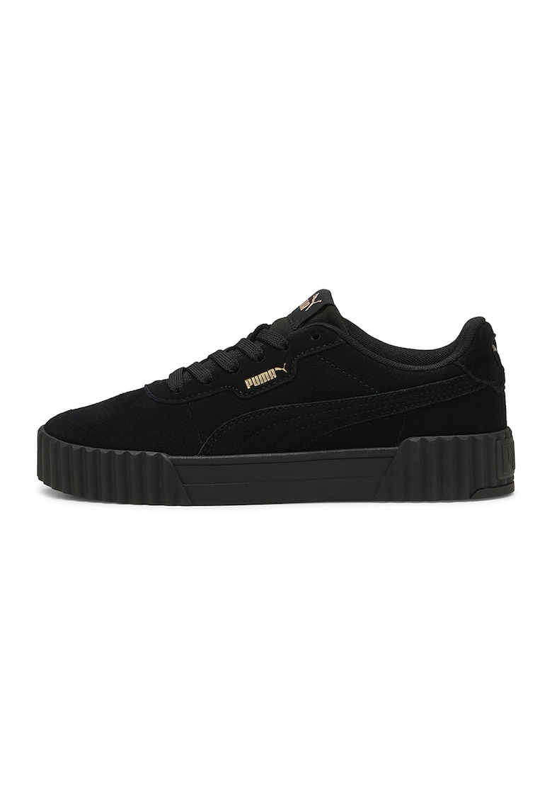 Pantofi sport de piele intoarsa - Auriu - Negru - Auriu/Negru