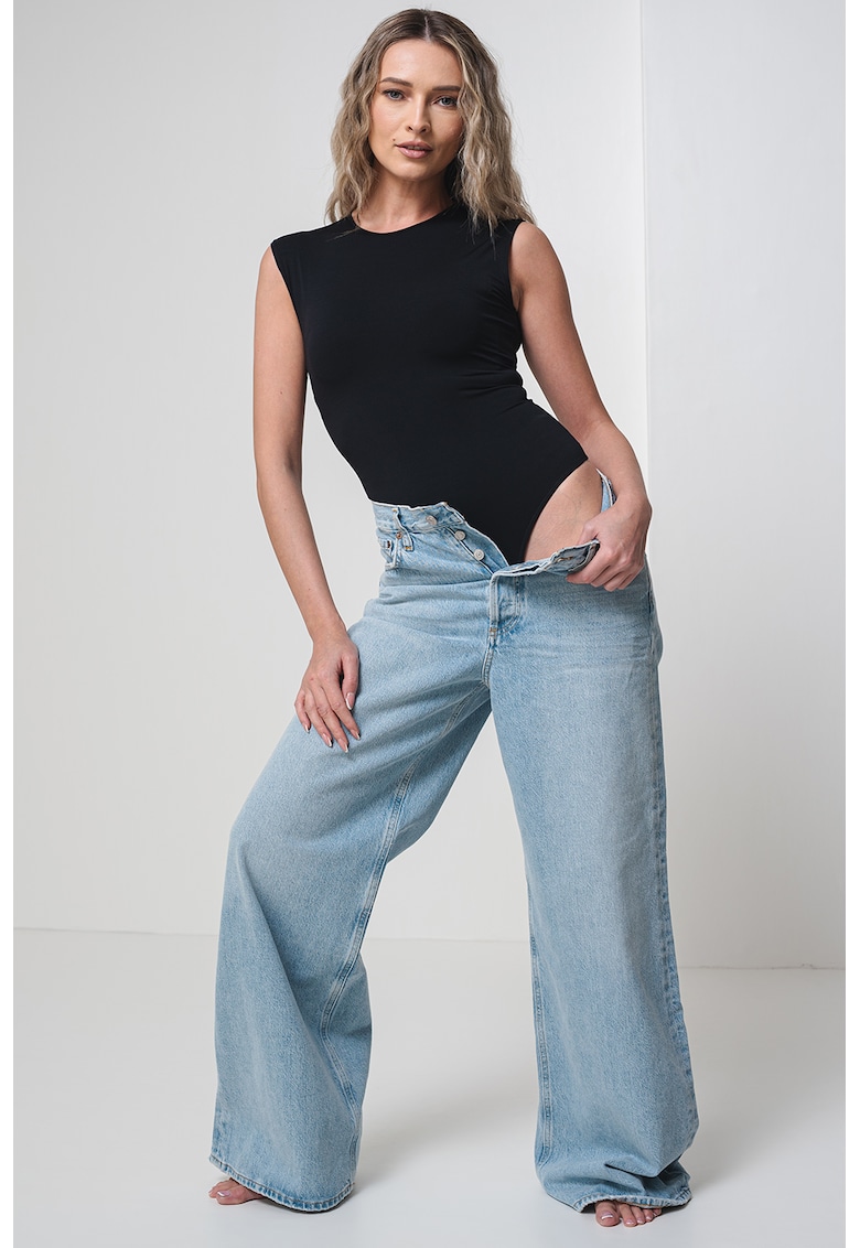 Body slim-fit din bumbac