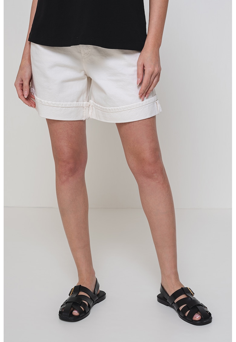 Pantaloni scurti din denim cu model uni