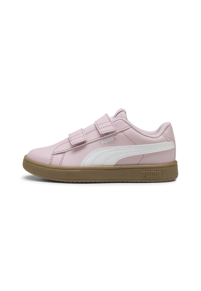 Puma Pantofi sport Rickie Classic cu velcro - Alb/Roz pal