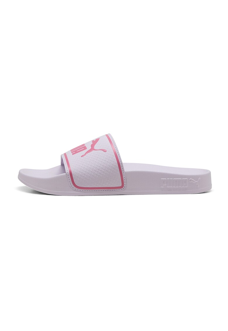 Papuci cu logo Leadcat 2.0 - Roz pastel/Alb optic