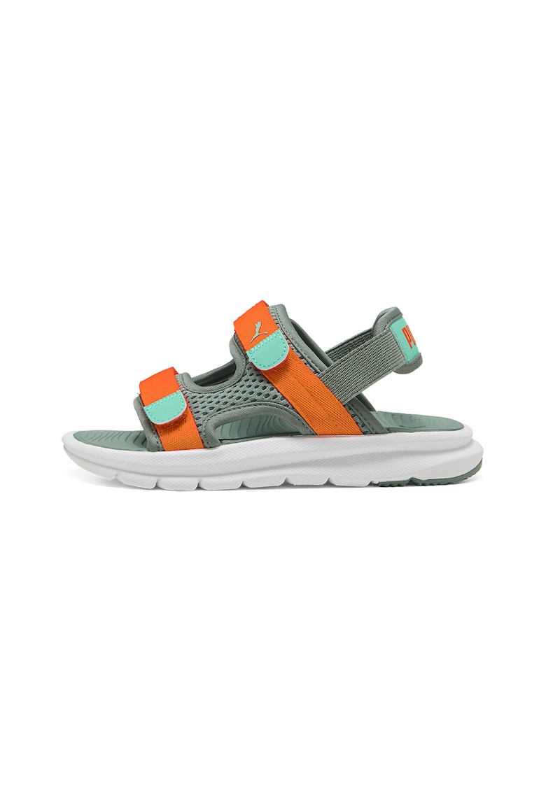 Sandale cu inchidere velcro si logo Evolve