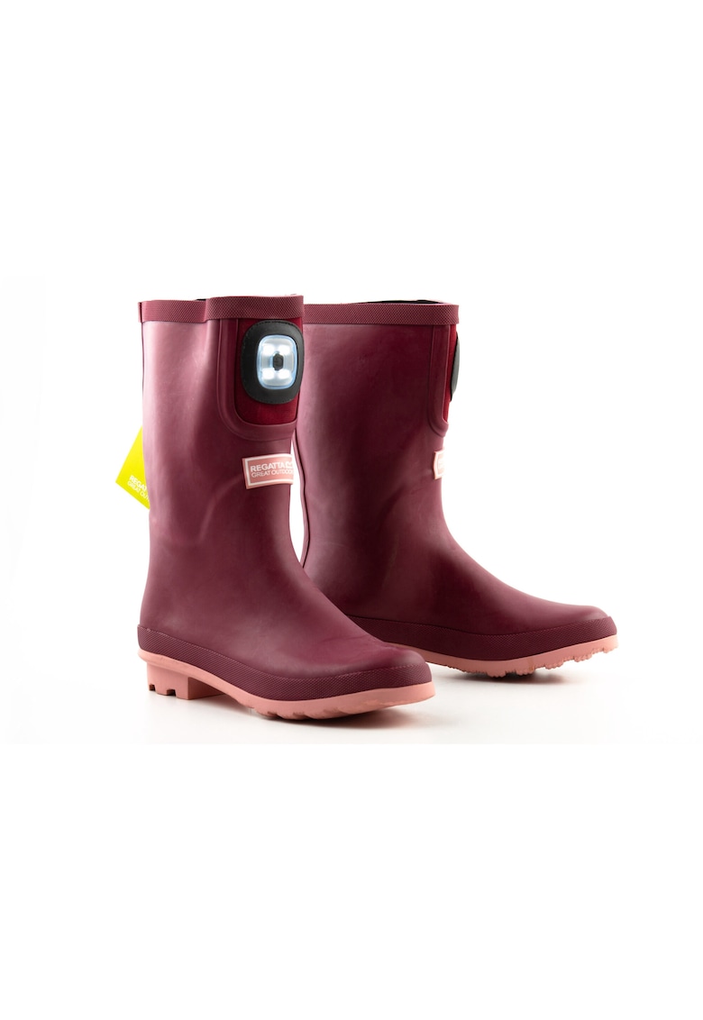 Cizme de ploaie dama Fairweather Shine - plastic - impermeabile - visiniu