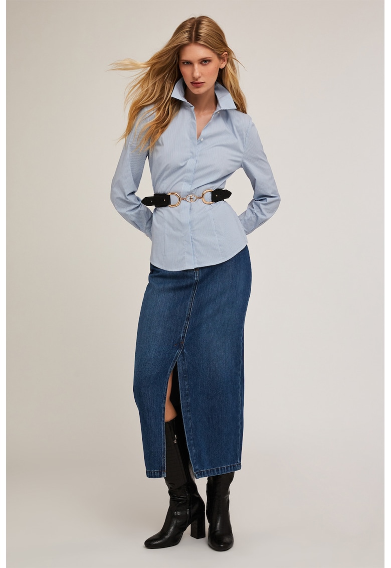 Camasa din poplin cu model in dungi