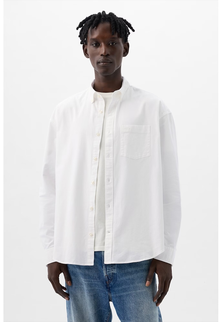 Camasa Oxford cu buzunar pe piept