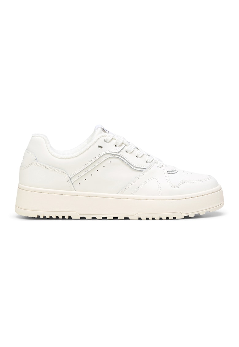 Pantofi sport de piele cu varf rotund