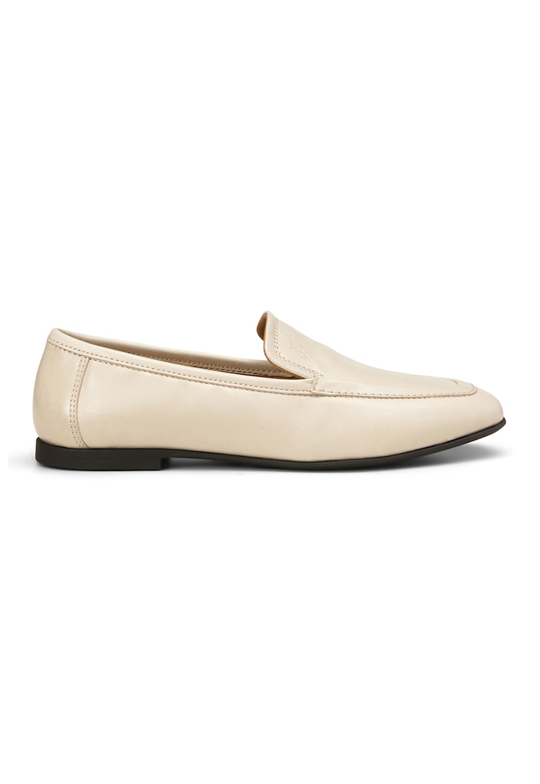 Pantofi loafer de piele cu varf rotund