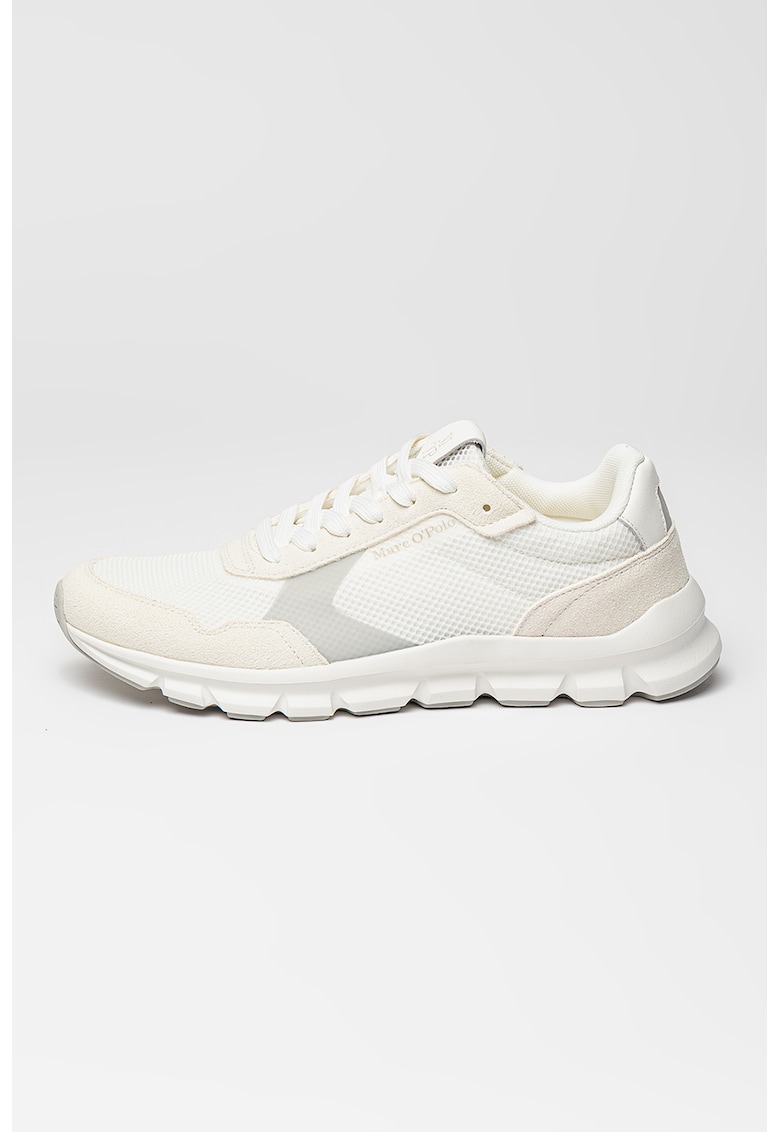 Pantofi sport cu insertii de piele si piele intoarsa Pantofi sport cu insertii de piele si piele intoarsa