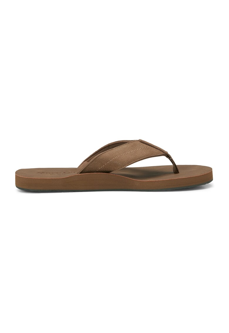 Papuci flip-flop din piele nabuc