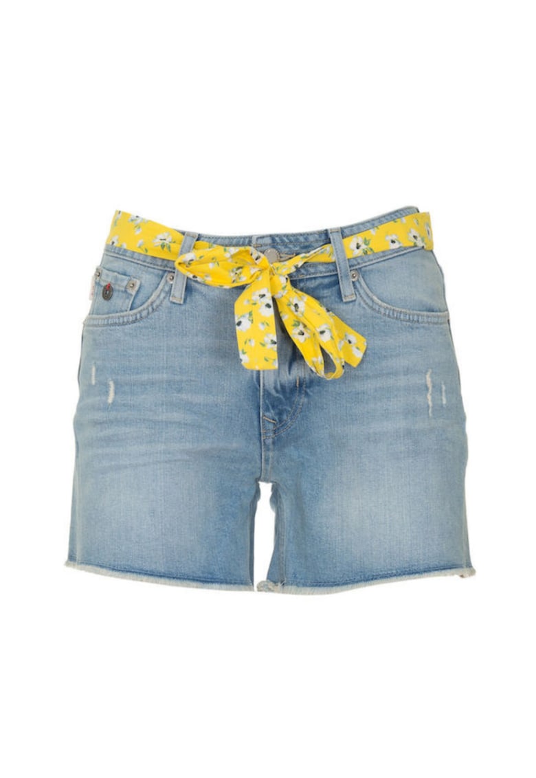 Pantaloni scurti dama - Superdry - bumbac - albastru -