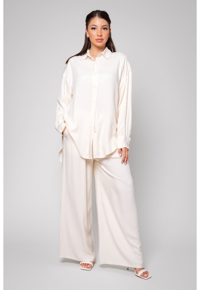 Set Gabrielle Camasa si Pantalon lung Cream 14217