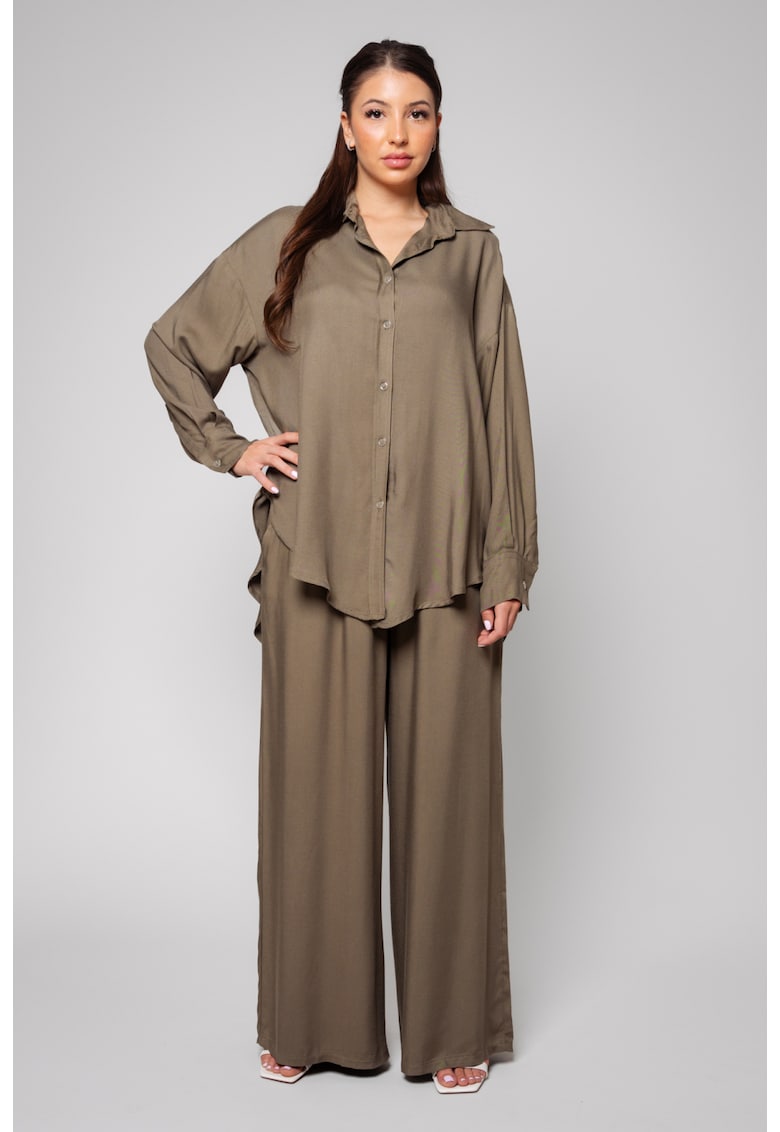 Set Gabrielle Camasa si Pantalon lung Kaki 14223