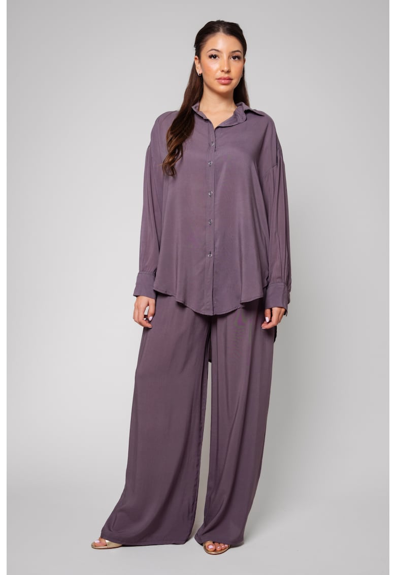 Set Gabrielle Camasa si Pantalon lung Grey Anthracite 14225