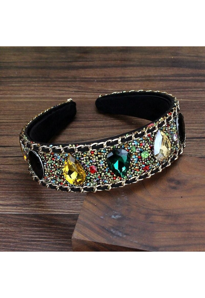 Bentita neagra - cu pietre multicolore - Telly C2 - Bentita neagra - cu pietre multicolore - Telly C2 -