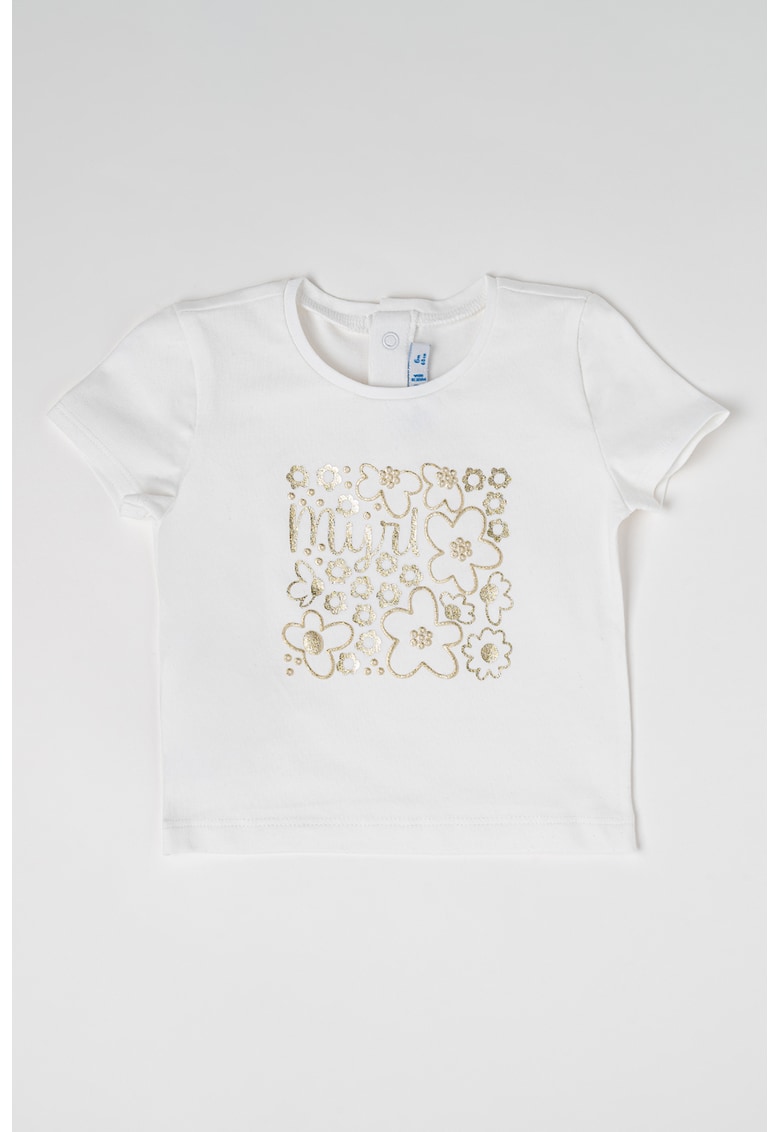 Tricou din amestec de bumbac cu model floral