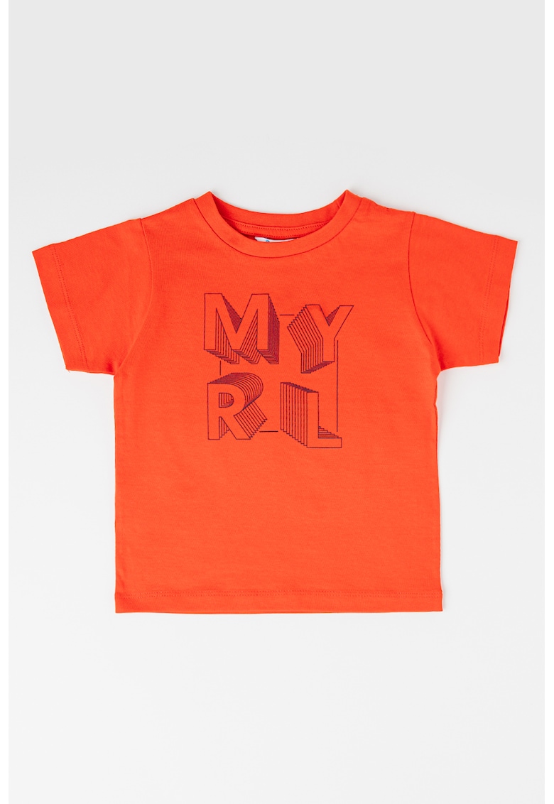 Tricou de bumbac cu imprimeu logo - Rosu