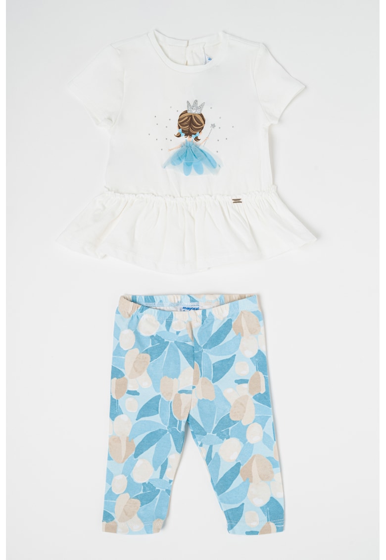 Set de pantaloni si tricou din amestec de bumbac - 2 piese