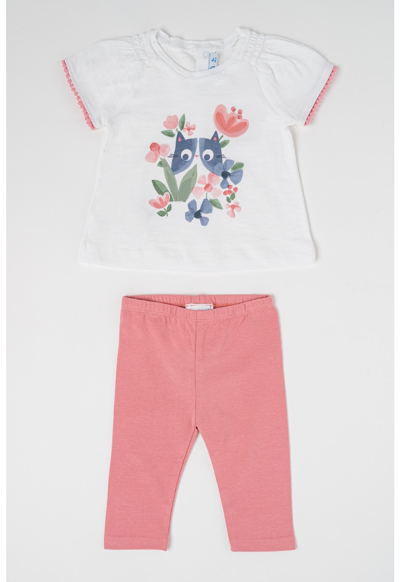 Set de tricou si pantaloni din bumbac - 2 piese
