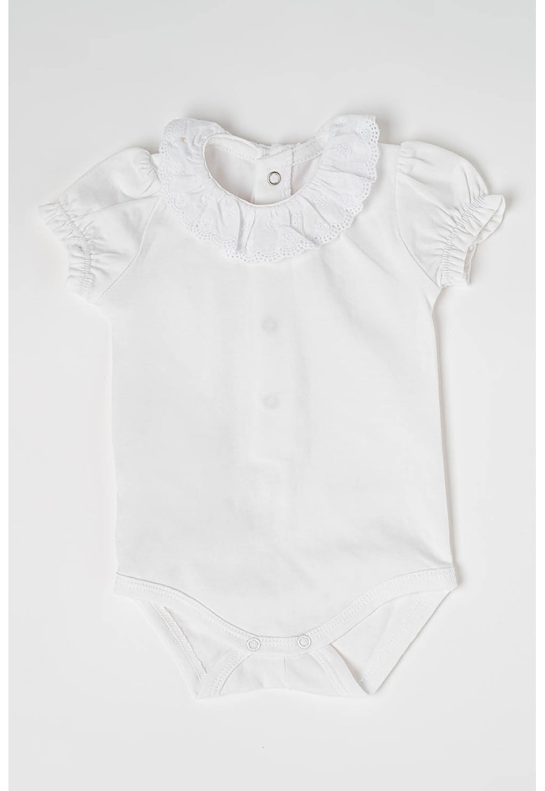 Body din amestec de bumbac cu guler valurit