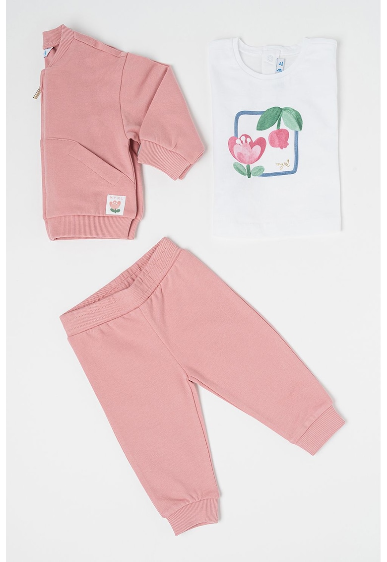 Set de pantaloni - bluza sport si tricou de bumbac