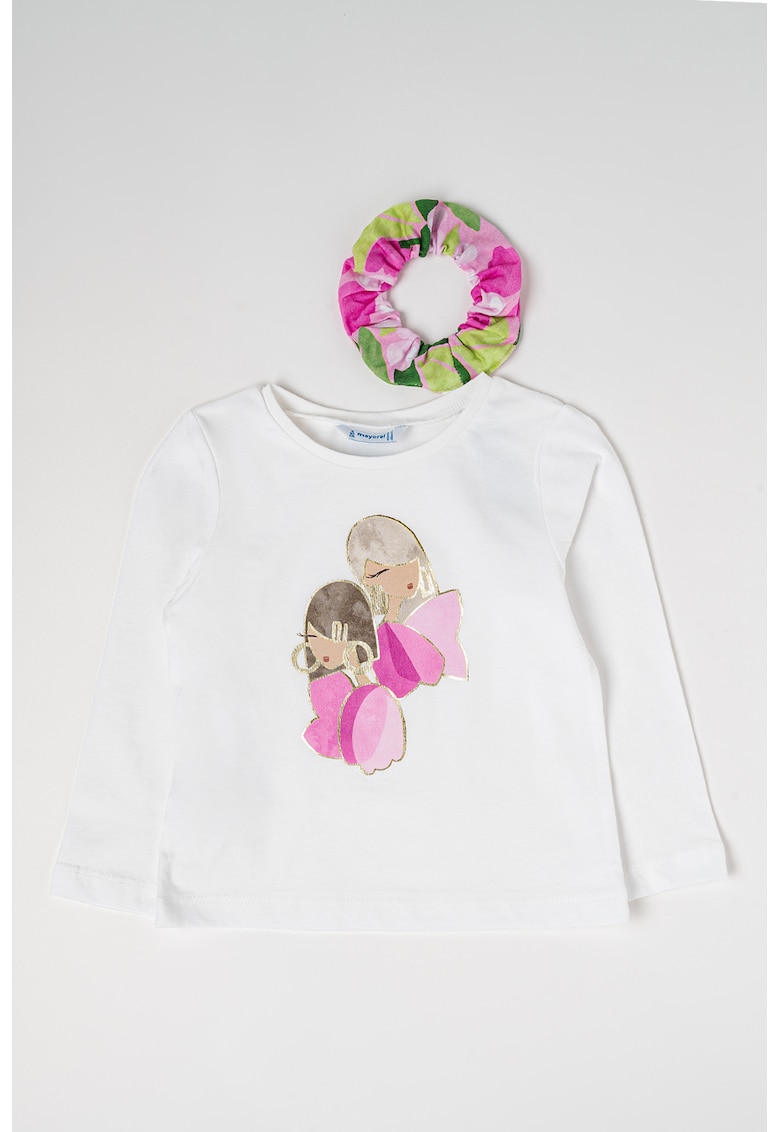 Bluza de bumbac cu elastic de par